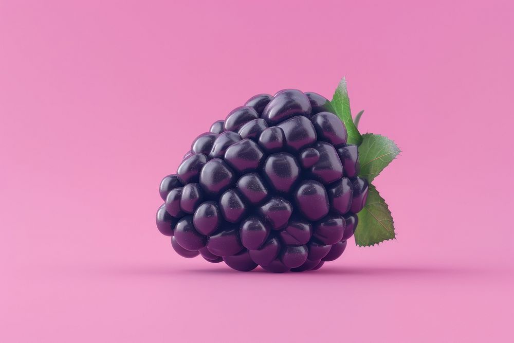 Swiss design minimal art of bkueberry blackberry fruit plant.