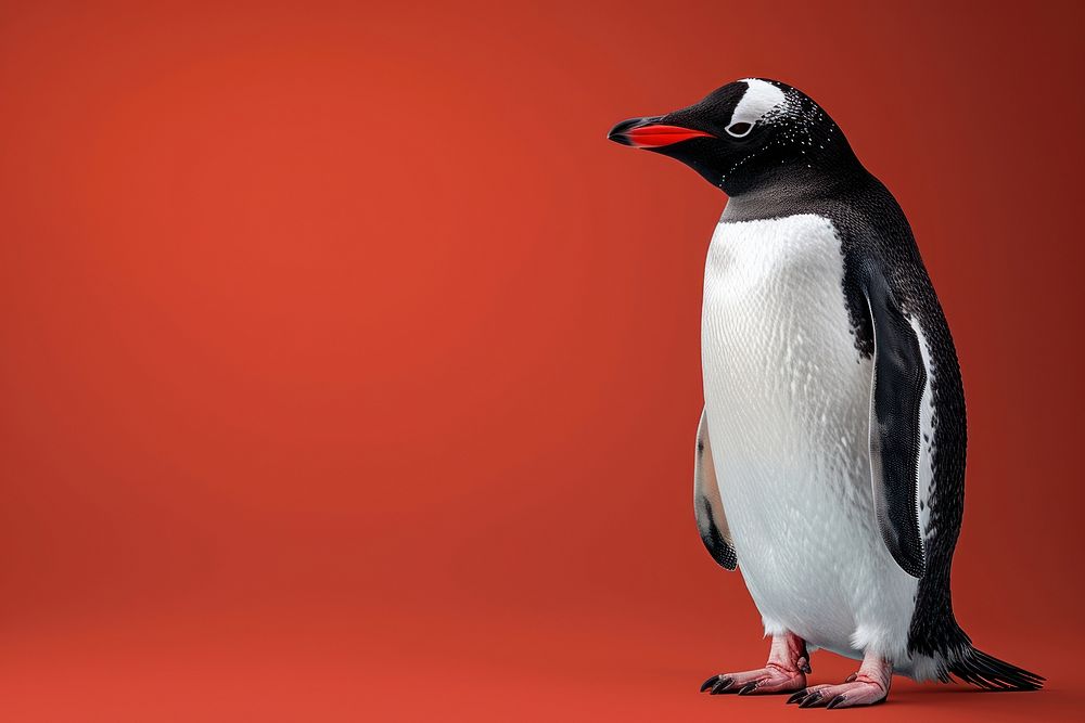 Swiss design minimal art of penguin animal bird wildlife.
