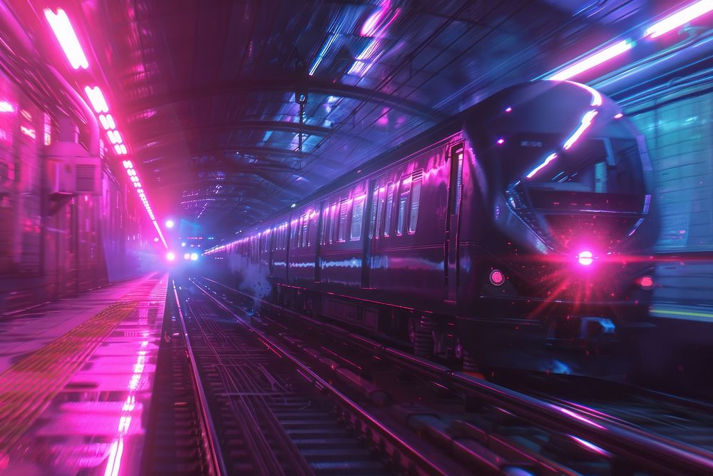 Train vehicle motion subway.