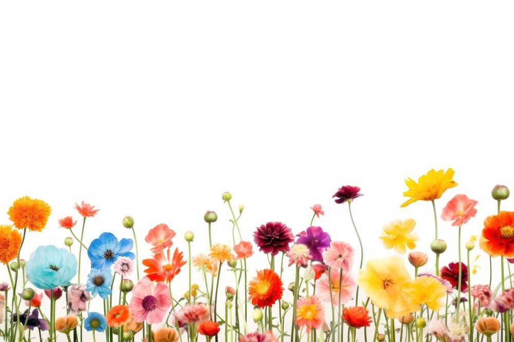 PNG Colorful flower fields border backgrounds outdoors nature.