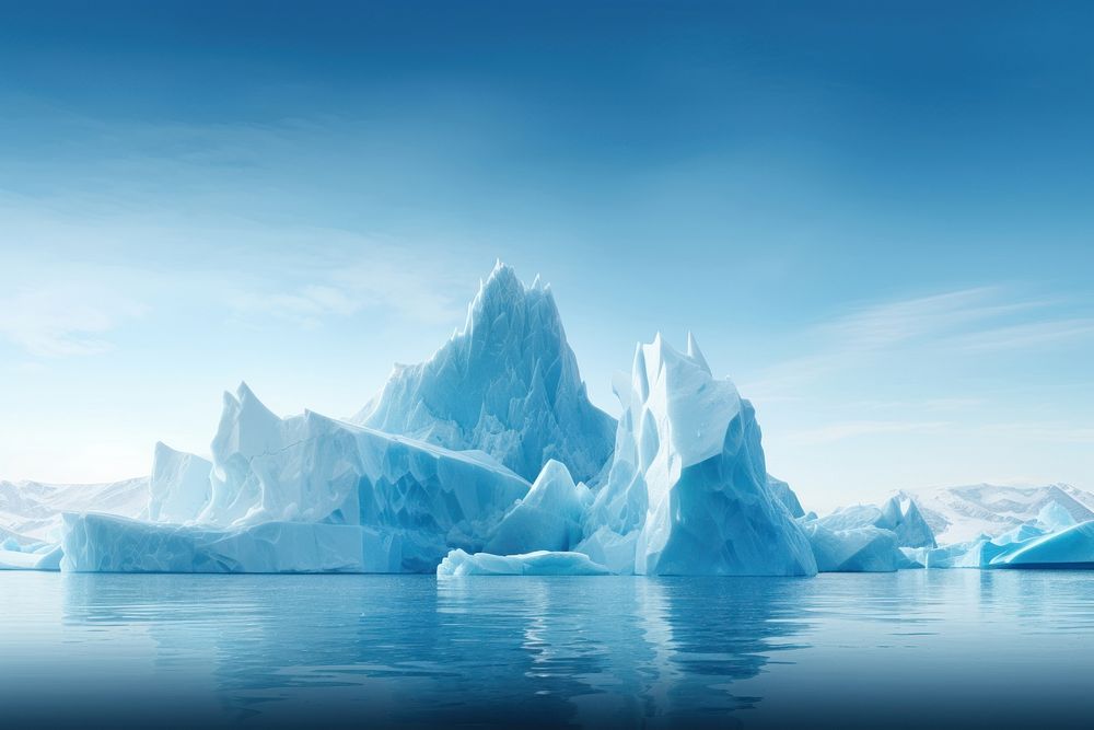 Iceberg border landscape panoramic outdoors.
