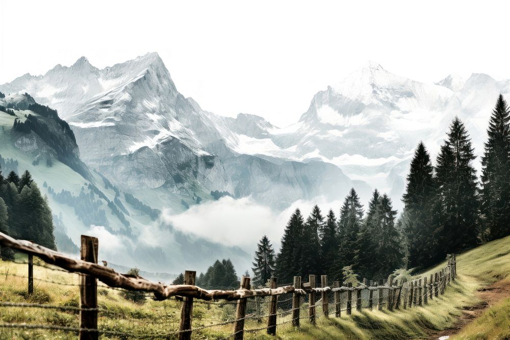 Switzerland valley border wilderness landscape panoramic.
