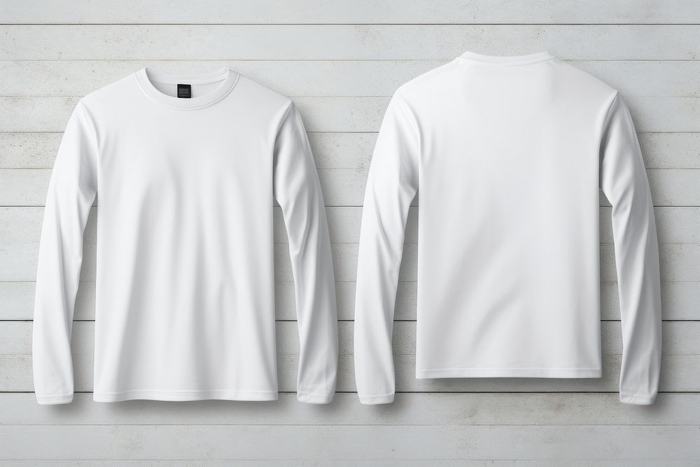 Blank white longsleeve t-shirt apparel coathanger.
