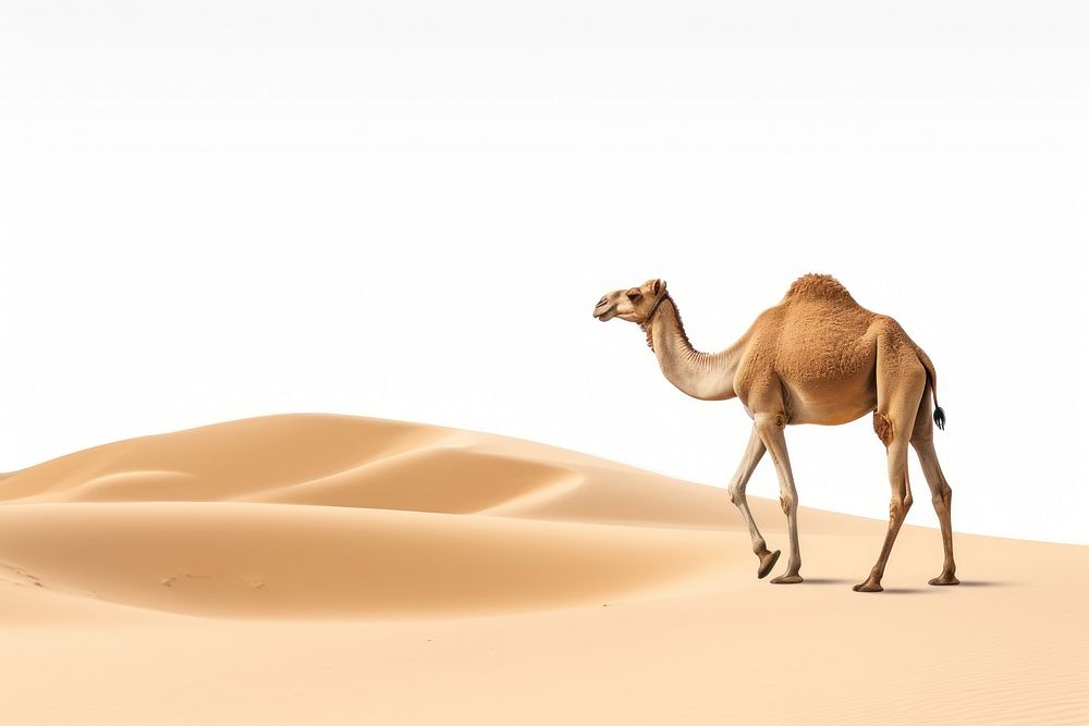 Desert with camal outdoors animal mammal.