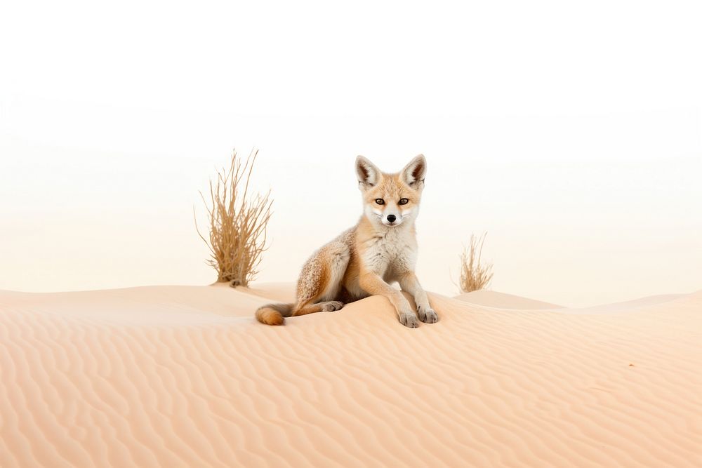 PNG Desert with sand fox wildlife outdoors animal.
