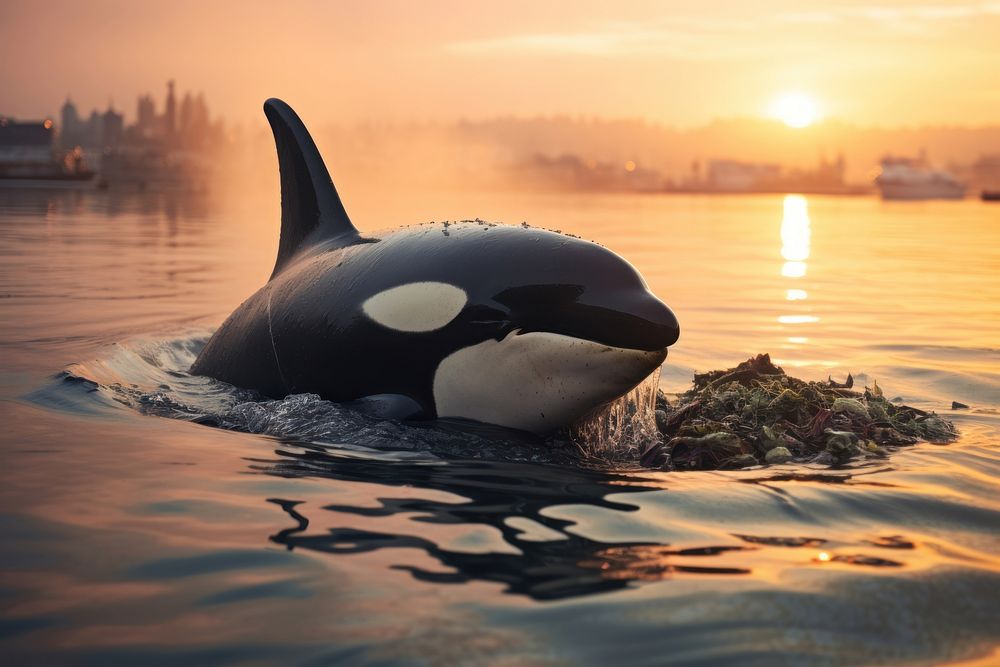 Orca outdoors animal mammal.