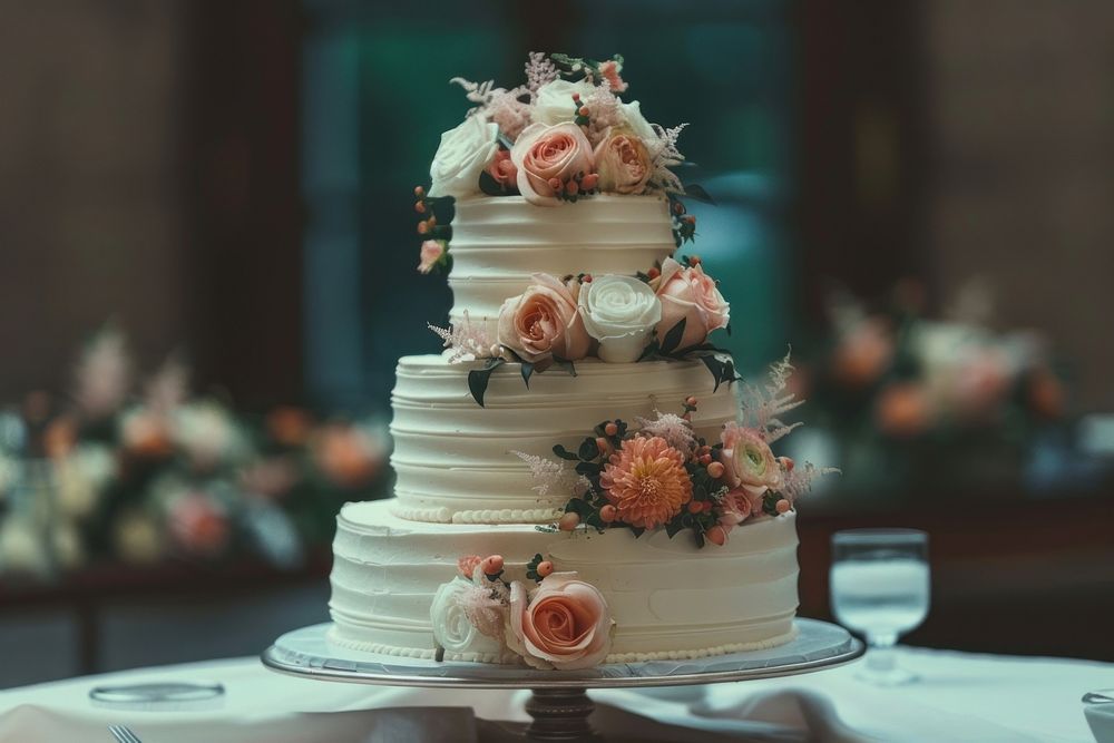 Wedding cake dessert flower plant.