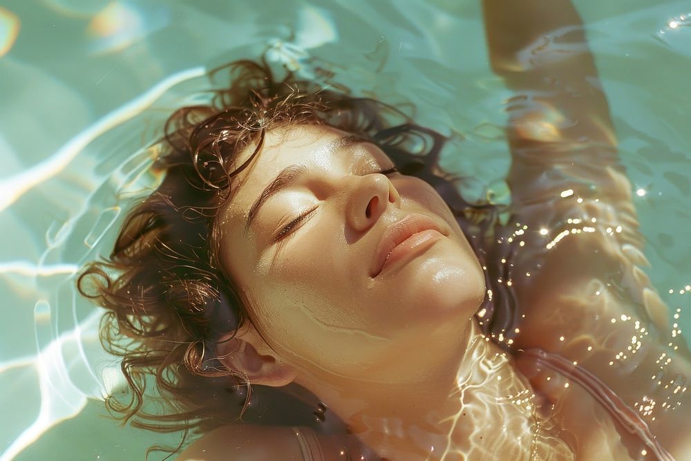 Therapy photography swimming portrait.