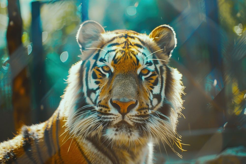 Tiger in the zoo wildlife animal mammal.