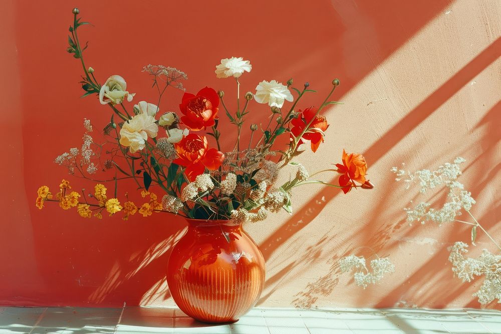 Vase flower plant art.