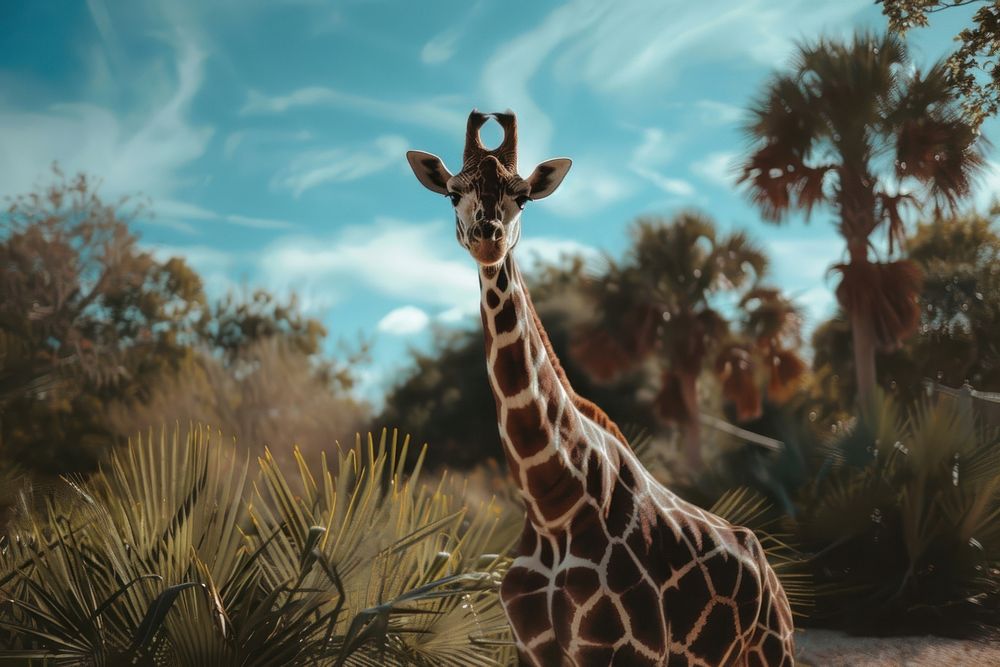 Zoo wildlife outdoors giraffe.
