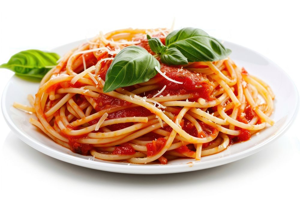 Spaghetti whit tomato sauce spaghetti pasta food.