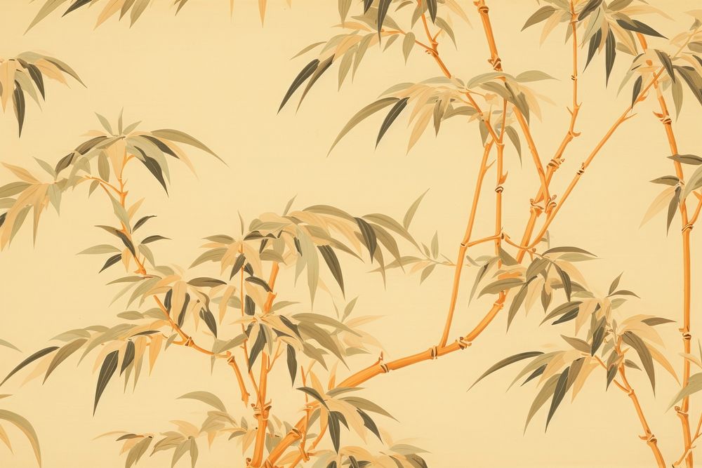 Realistic vintage drawing of bamboo backgrounds pattern plant.
