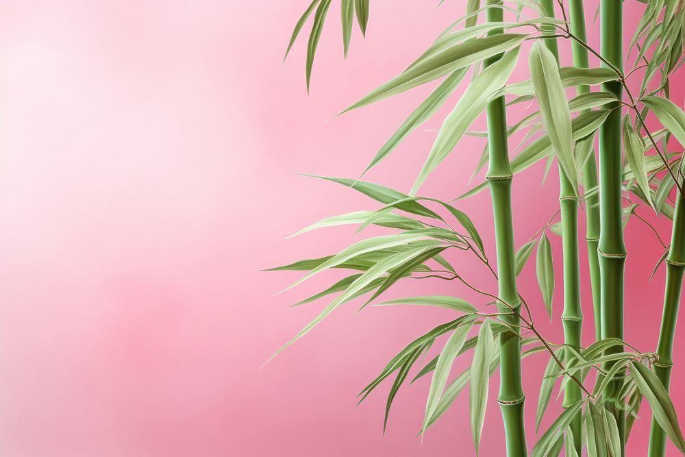 Realistic vintage drawing of bamboo backgrounds plant red.