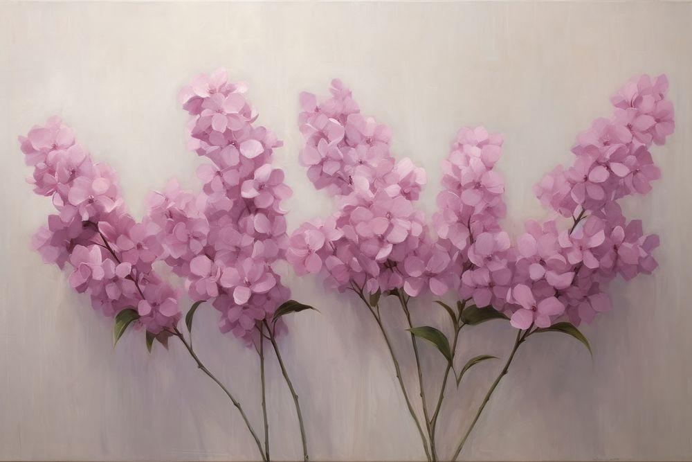 Realistic vintage drawing of orchid flower blossom lilac.