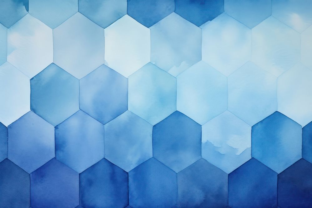 Blue hexagon backgrounds pattern texture.