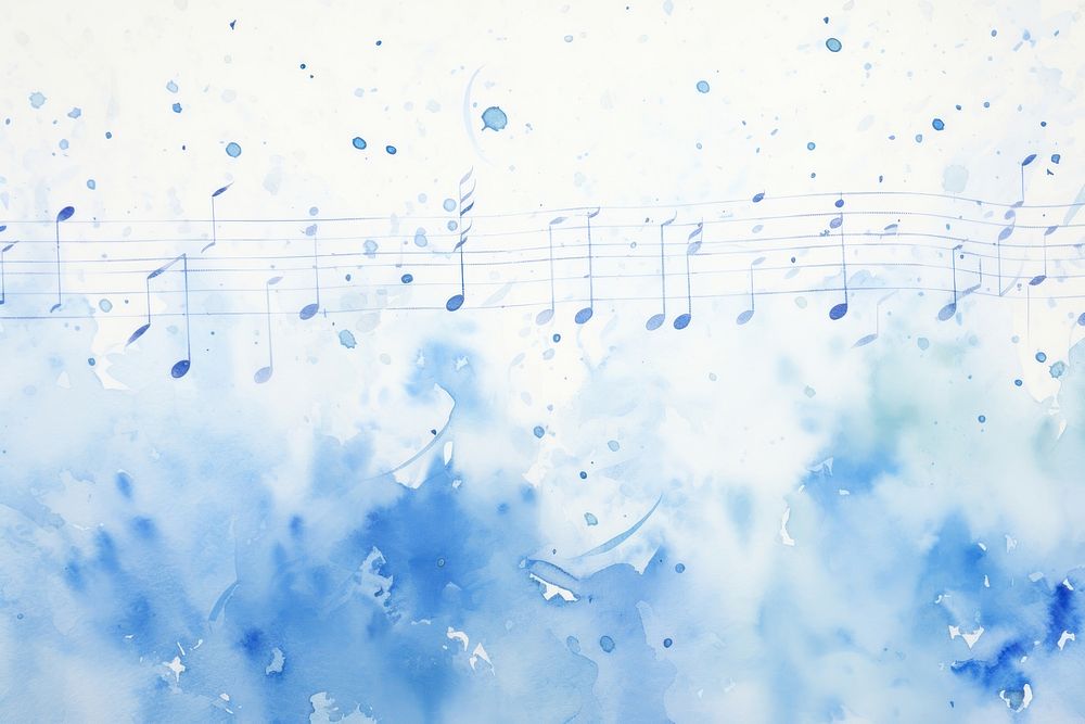 Blue music notes paper backgrounds creativity.