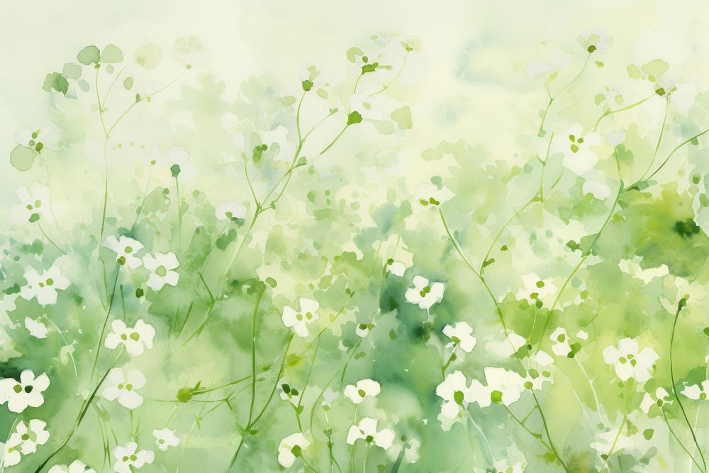 Green and white flowers backgrounds outdoors blossom.