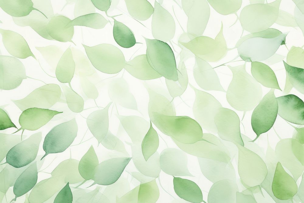 Pastel green leaves backgrounds pattern texture.