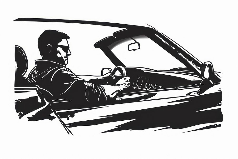 Driver Vector Icons silhouette vehicle drawing.