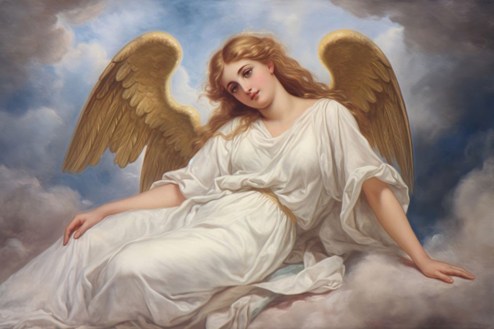 Angel painting art representation.