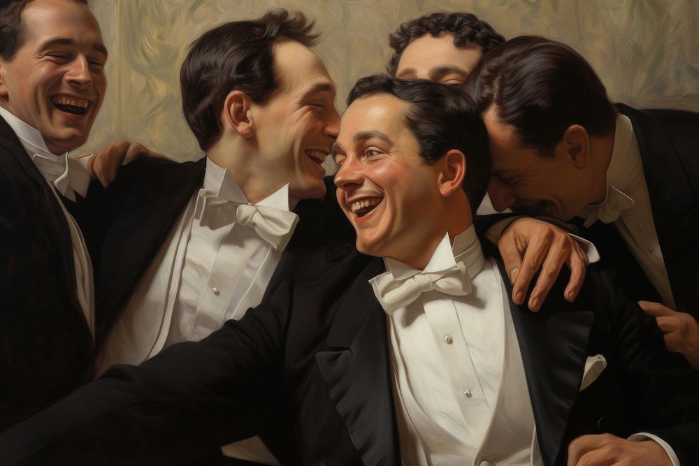 Businessmen laughing portrait adult man.