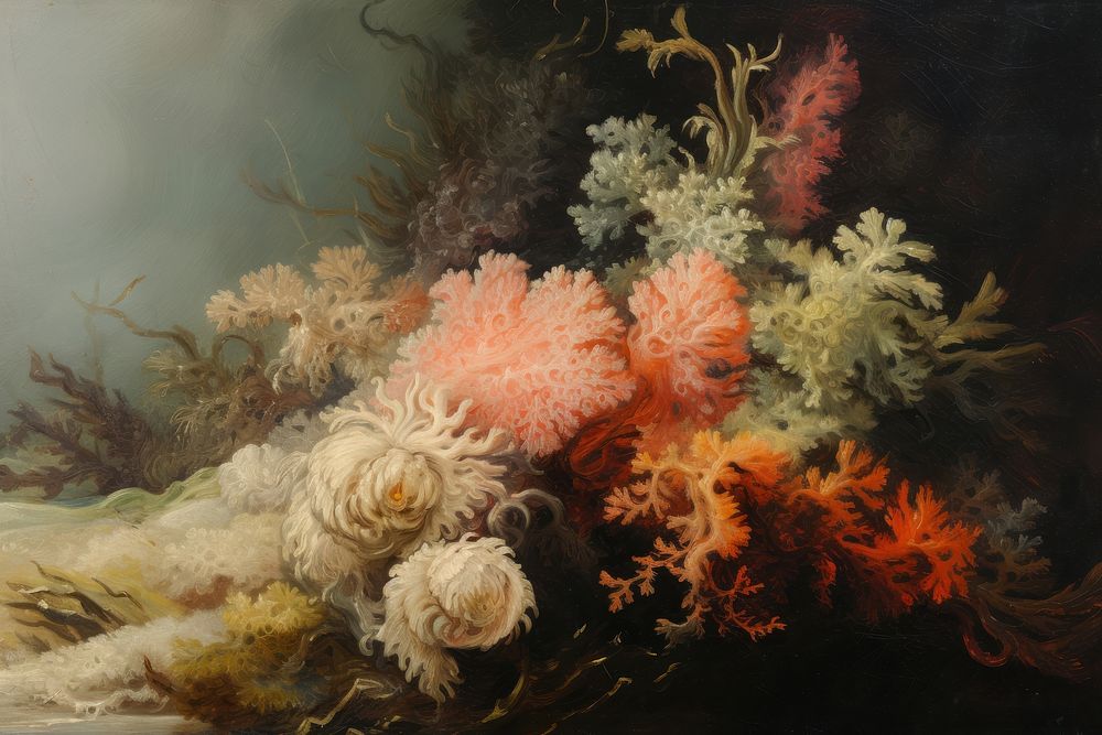 Coral painting art nature.