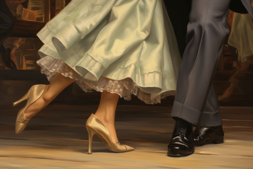 Couple dancing shoe footwear adult.
