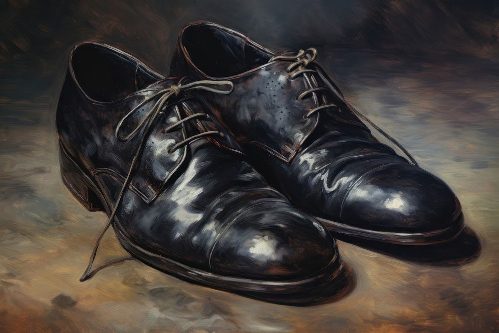 Man shoes footwear leather shoelace.