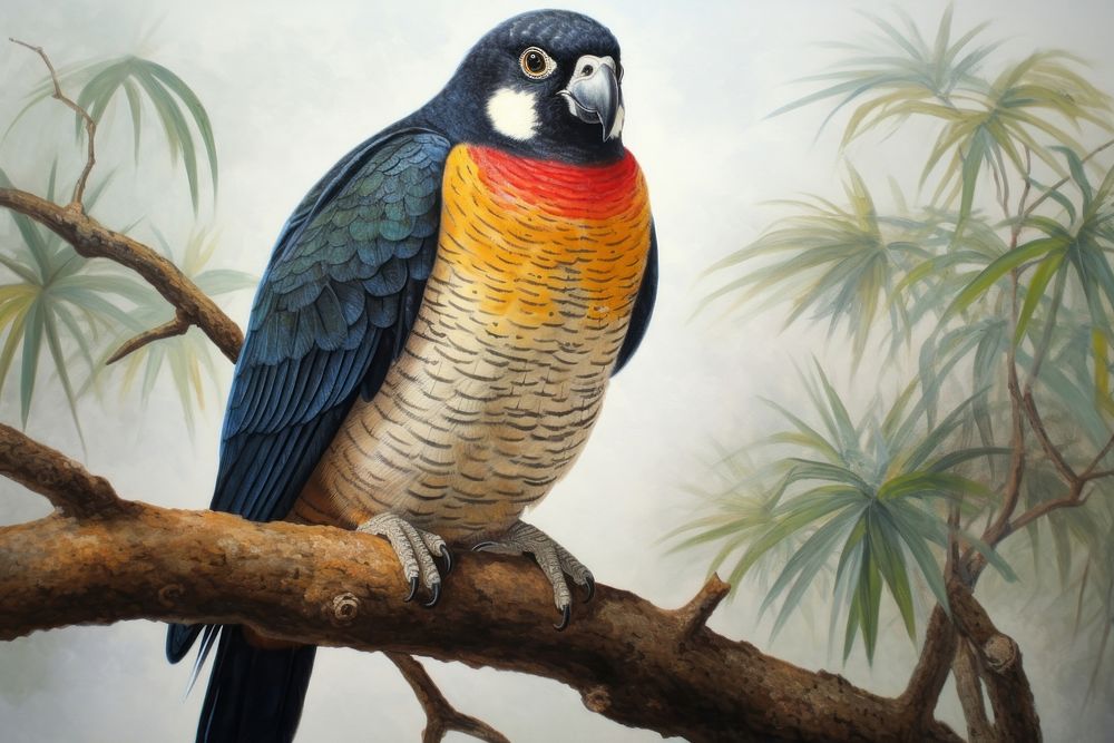 Parrot pattern painting animal bird.