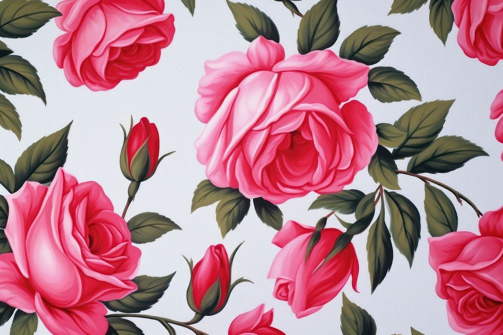 Rose pattern art painting flower.