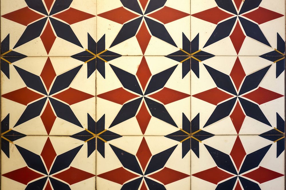 Star pattern tile art architecture.