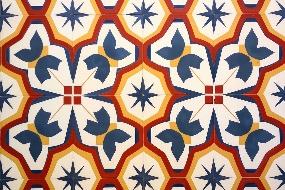 Star pattern art tile architecture.