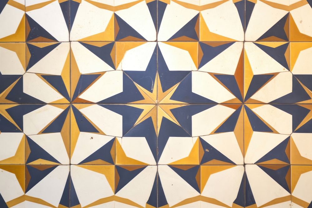 Star pattern architecture tile art.