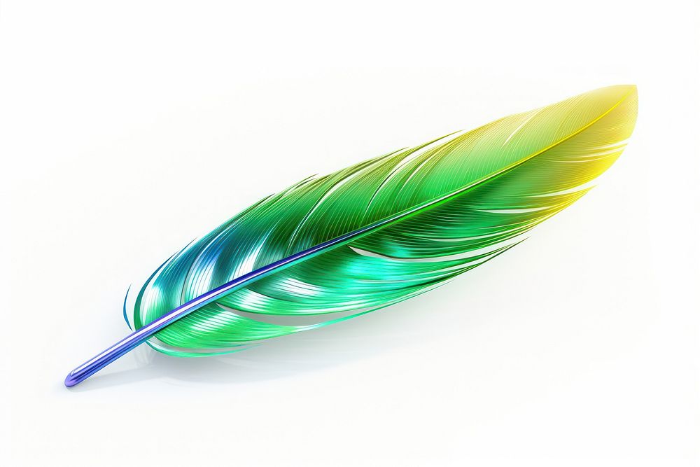 Simple parrot feather nature green leaf.