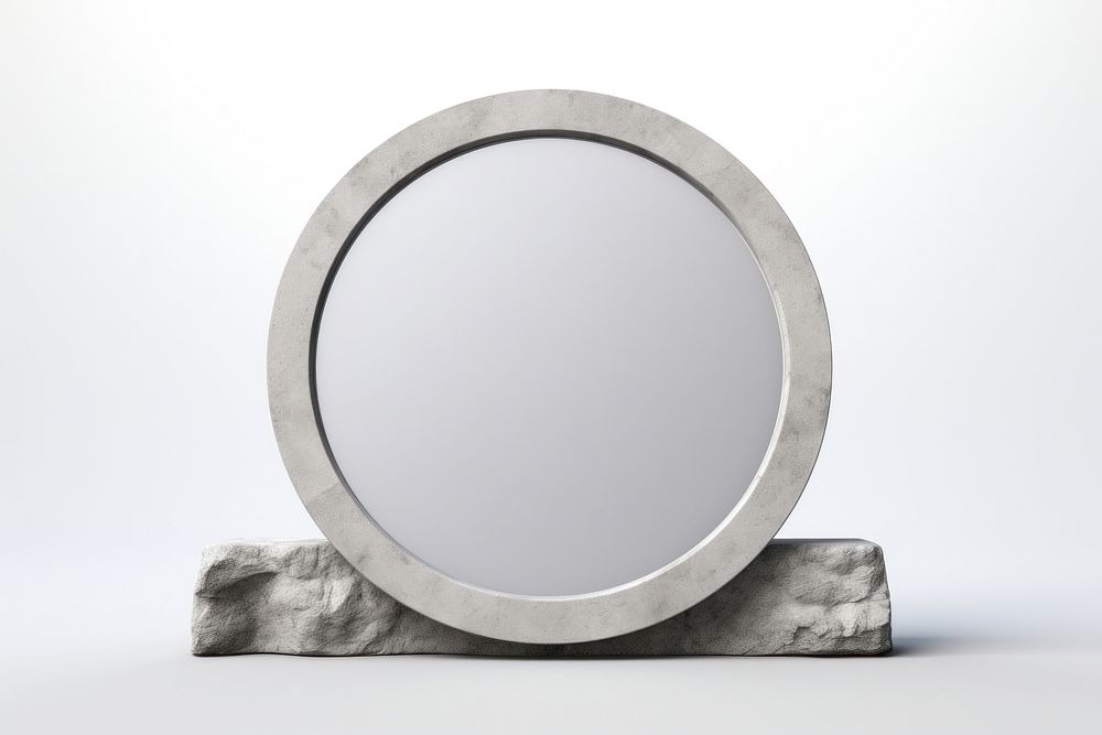 Mirror white background photography sculpture.