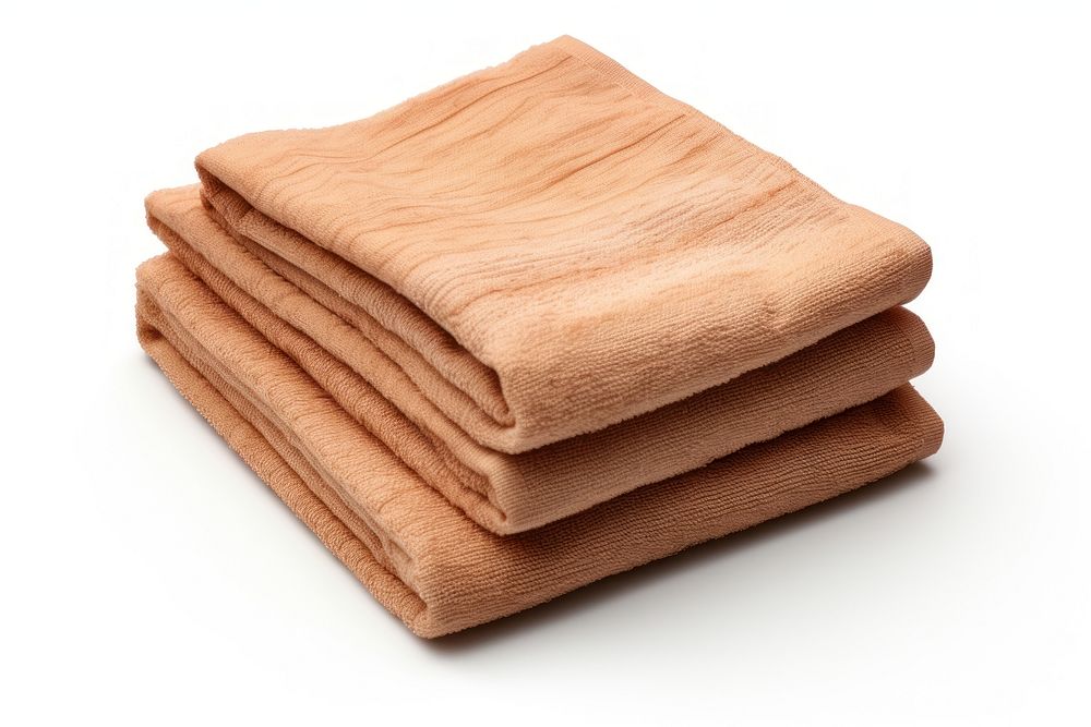 Hand towel material wood white background.
