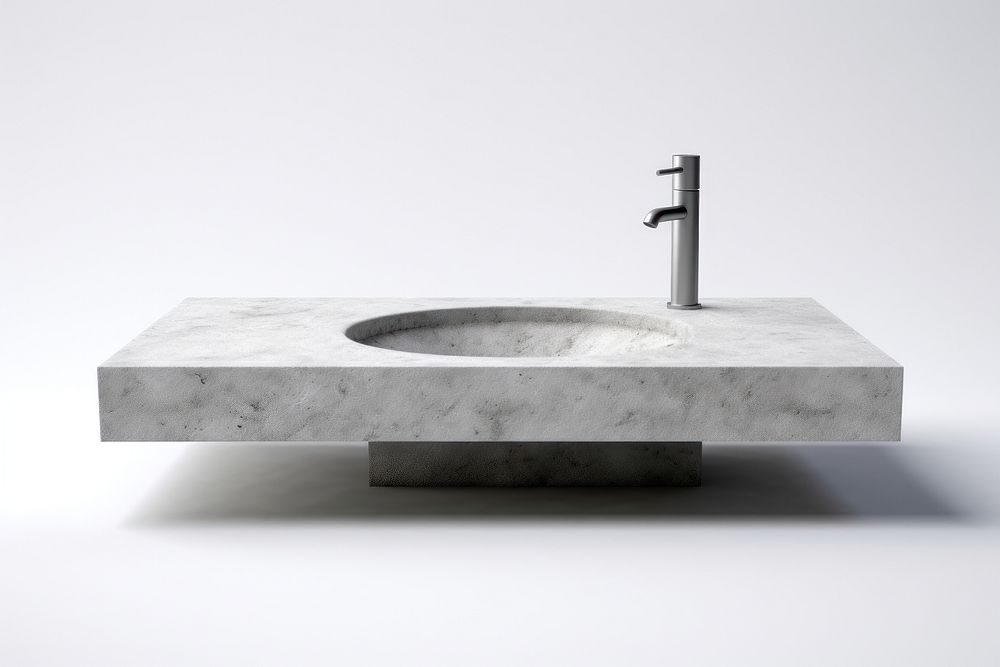 Sink concrete architecture countertop.