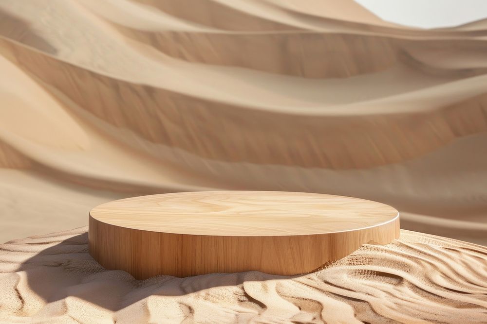 Low circle podium plywood table | Premium Photo - rawpixel