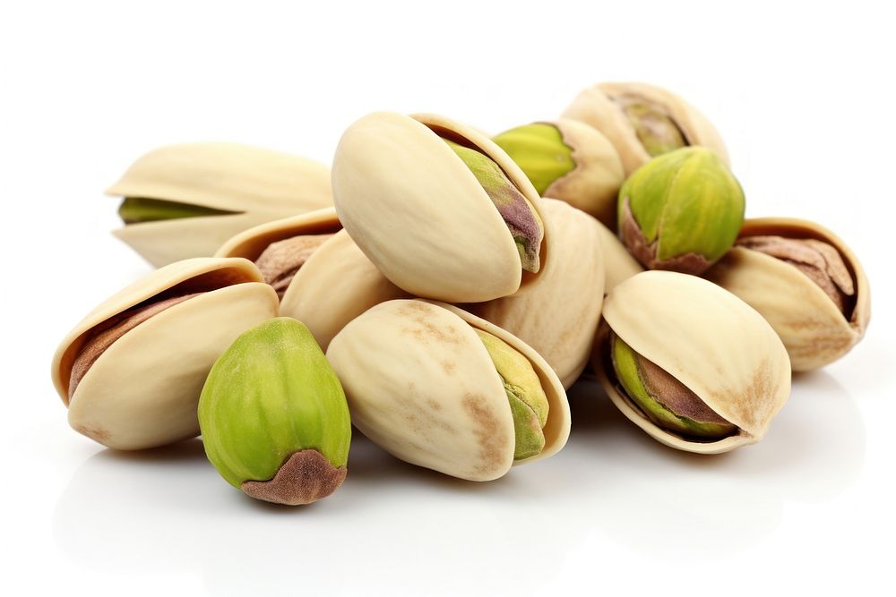 Unbleached pistachio nuts vegetable plant food.