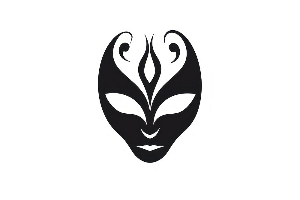 Mask mardi gras icon black logo representation.