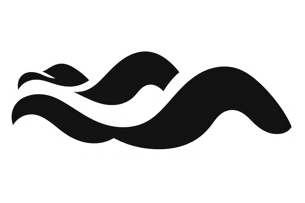Sea black logo moustache.