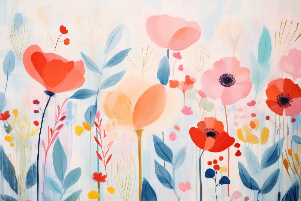Abstract spring flowers background backgrounds abstract painting.