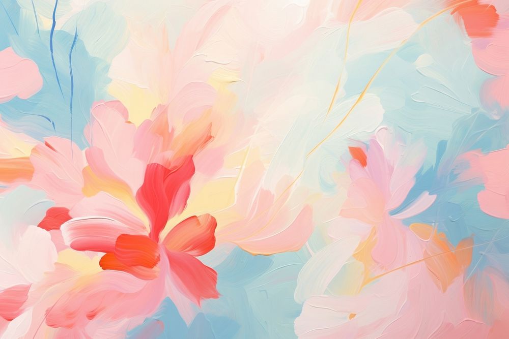 Spring flowers pastel backgrounds abstract painting.