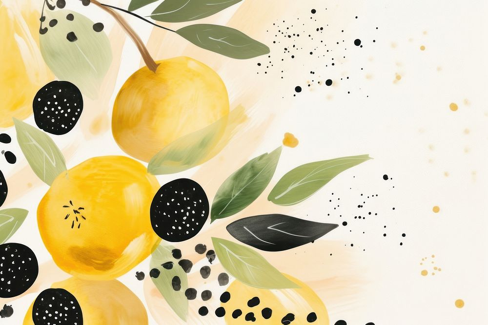 Abstract white tropical fruits backgrounds painting plant.
