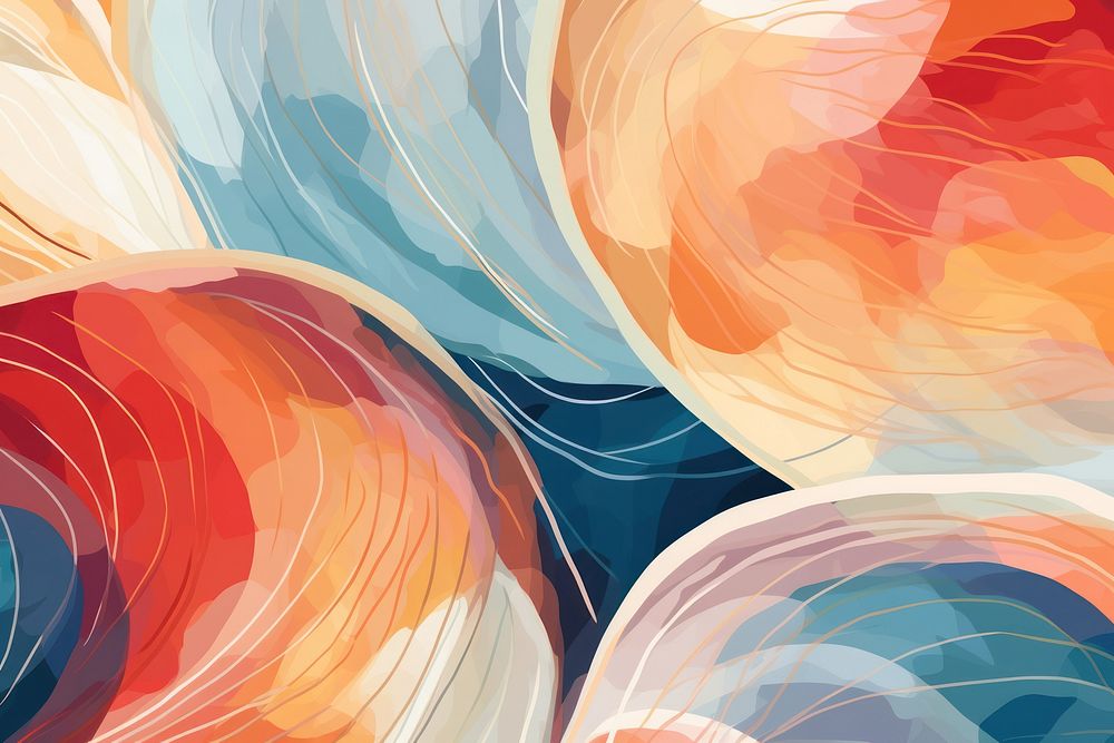 Sea shells backgrounds abstract painting.