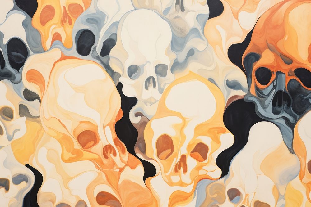 Skulls backgrounds abstract painting.
