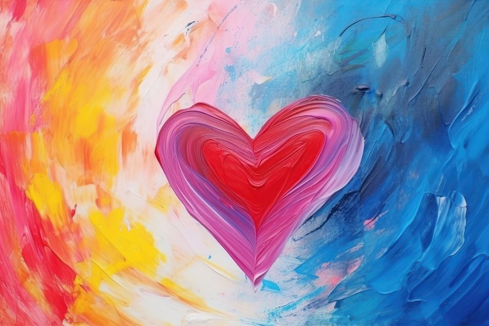 Heart backgrounds abstract paint.