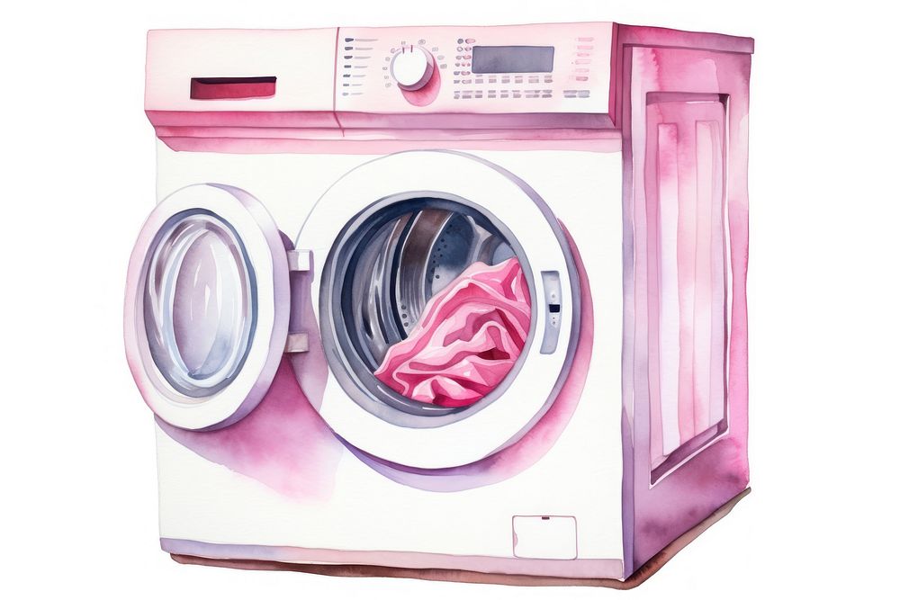 Washing machine appliance dryer pink.