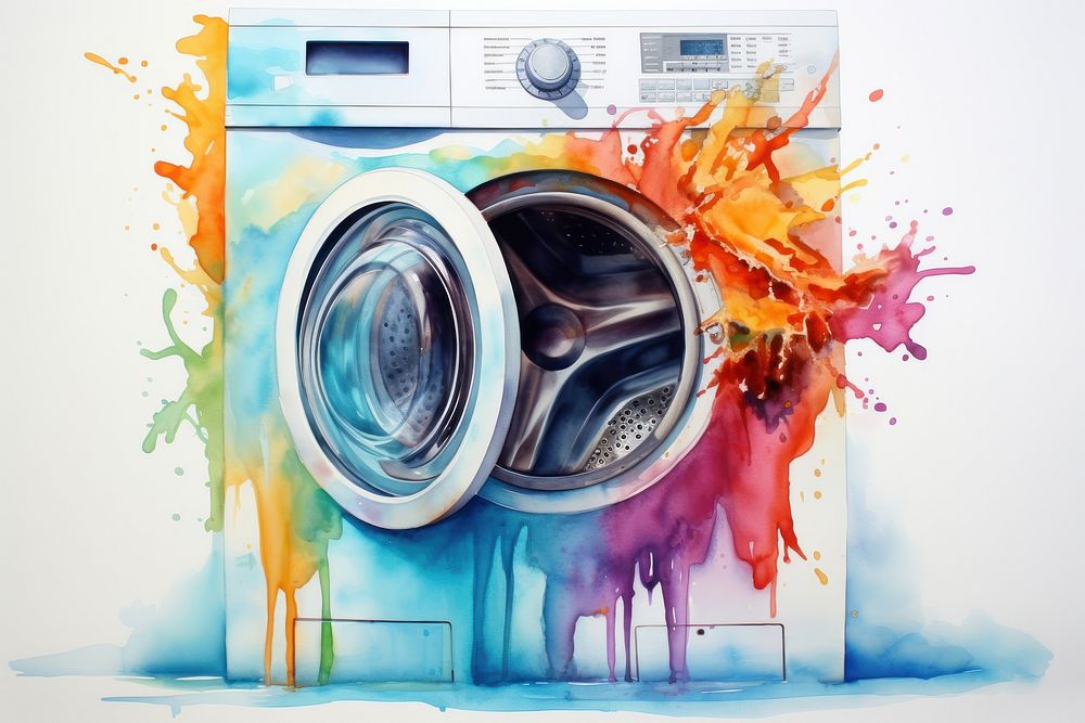 Washing machine appliance painting dryer.